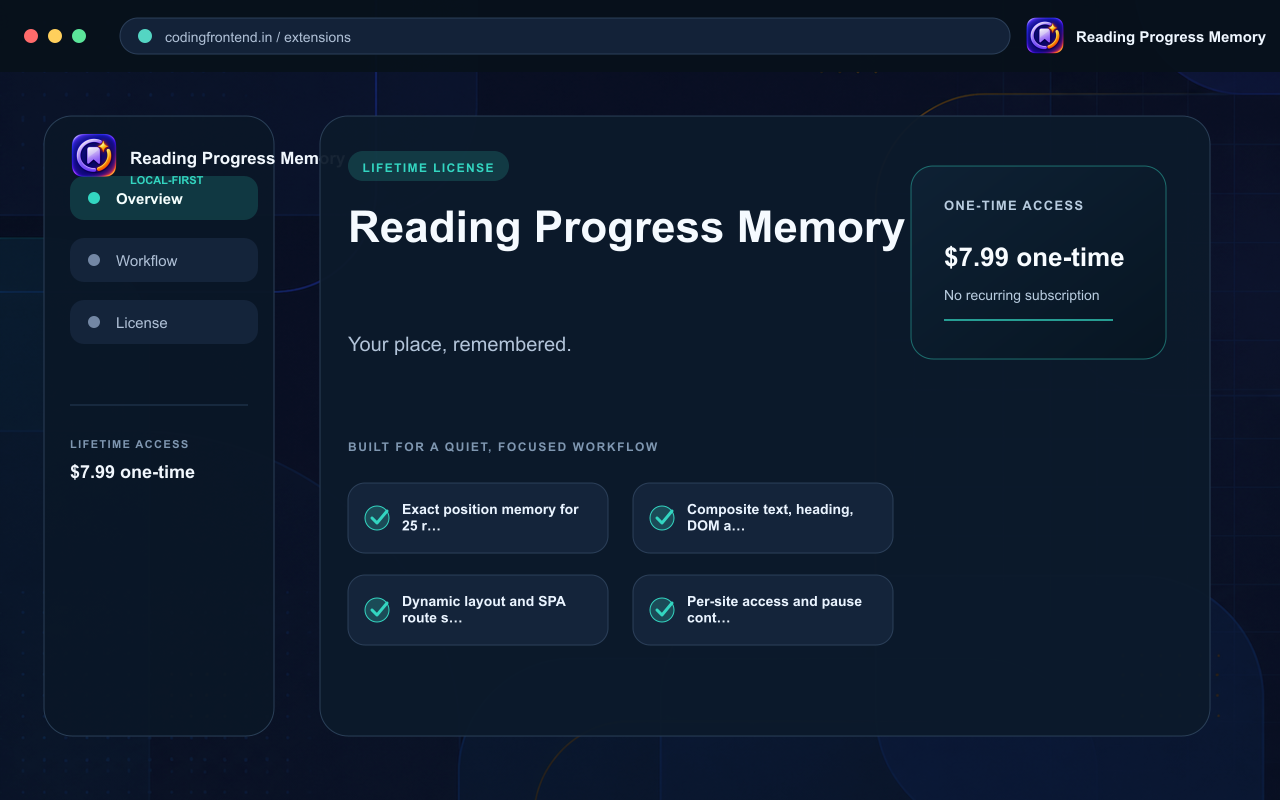 Reading Progress Memory screenshot 1