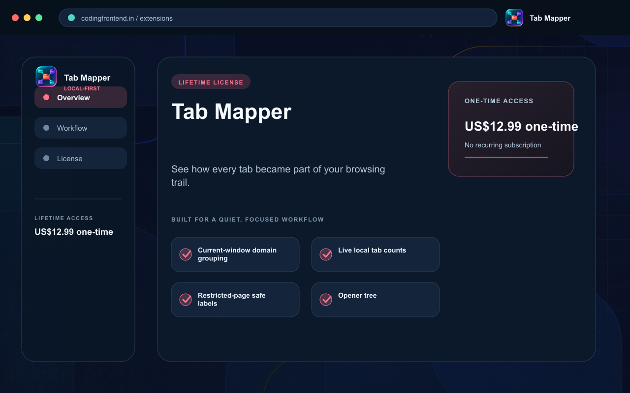 Tab Relationship Mapper screenshot 1