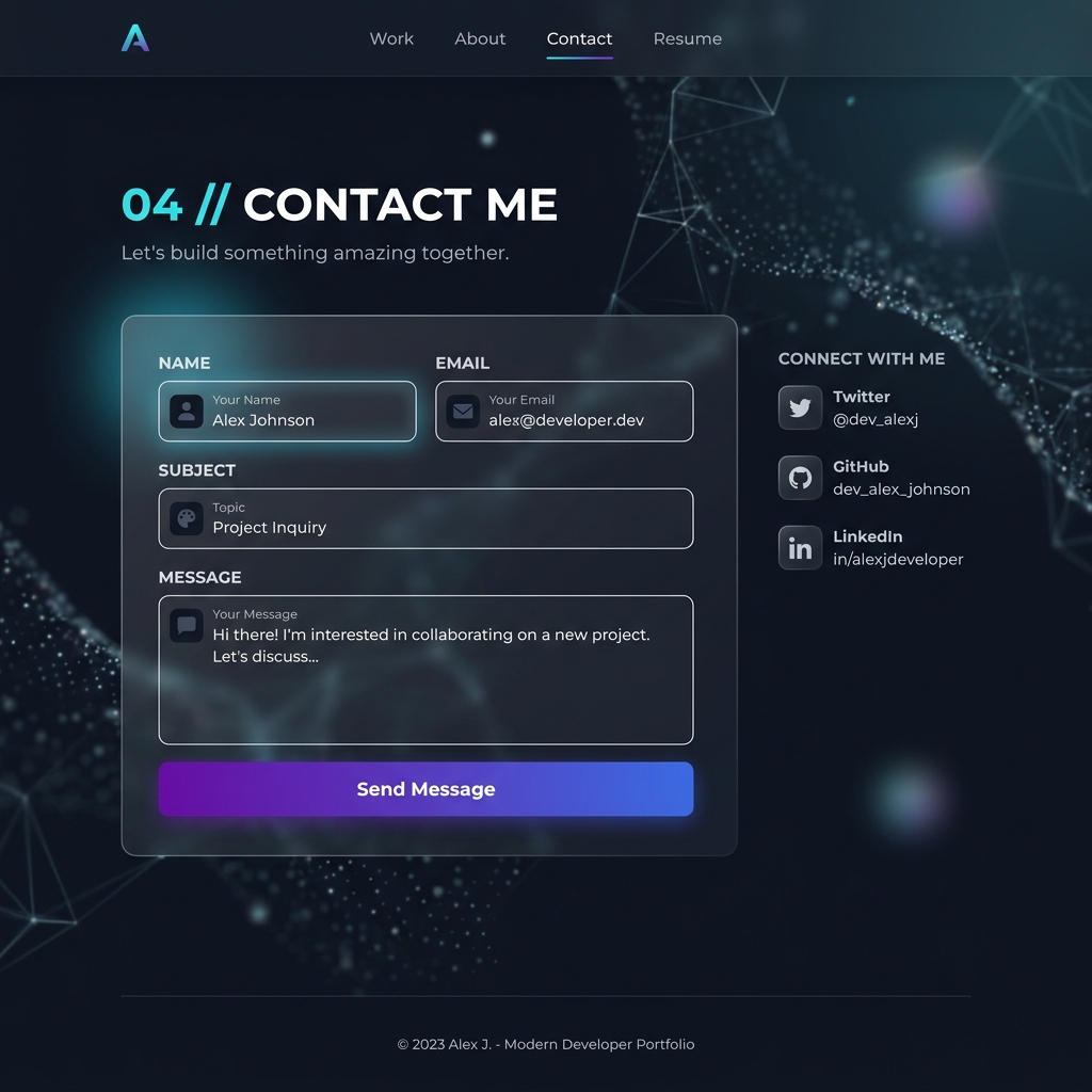 Developer Portfolio Template screenshot 3