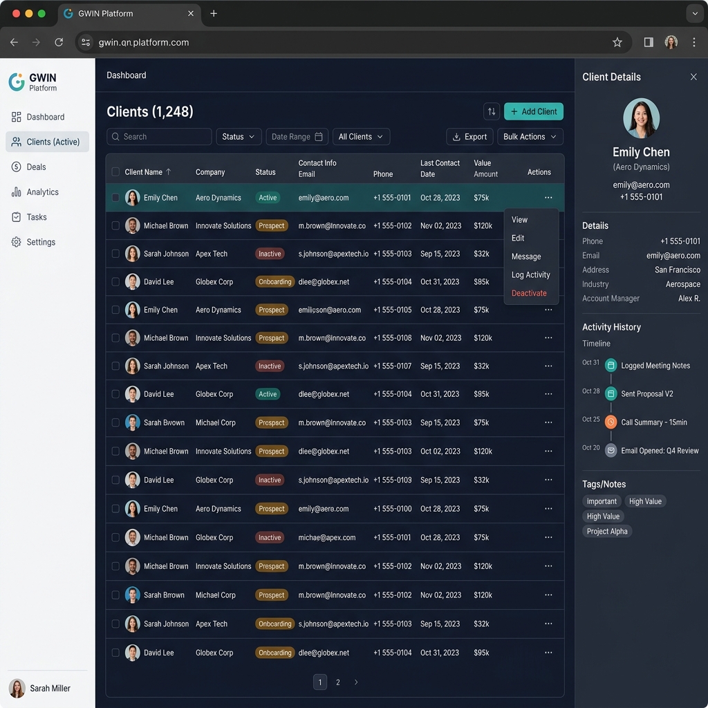 GWIN Platform screenshot 2
